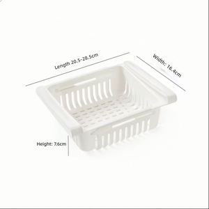 Porte-œufs rétractable, design créatif, réglable, pour usage domestique, organisateur de réfrigérateur, boîte de rangement pour réfrigérateur - Product Image 3