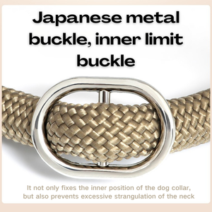 Laisse de traction intégrée pour animaux de compagnie, laisse pour chien en nylon anti-émeute, collier pour chien cousu à la main, laisse d'entraînement épaisse pour chien, tendance et durable - Product Image 6