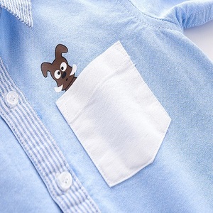 T-shirt à manches longues en coton pour garçons, collection Printemps, avec broderie florale, coloris tendance - Product Image 4