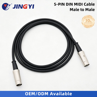 Câble MIDI DIN 5 broches Jingyi mâle-mâle, personnalisé OEM pour clavier MIDI, piano électronique, batterie électronique