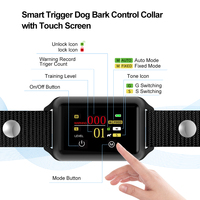 IP68 Wasserdichtes Wiederaufladbares Automatisch Einstellbares Vibrations-Antibell-Halsband ohne Schock für Hunde