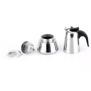 Sus 316 304 style italien luxe en acier inoxydable grand moka pot manuel portable théière - Product Image 3