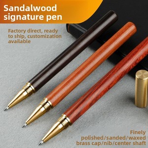 Rosewood &amp; Ebony Wood Promotional Fountain <strong>Pen</strong> with 0.5mm Tip Black Ink Custom Logo Printing - Product Image 4