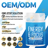 SUNI OEM ODM Marque Privée Chewing-gum Énergie et Concentration pour l'Entraînement, la Salle de Sport, l'Étude, Stimulation Cérébrale, Haleine Fraîche, Supplément