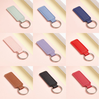 Porte-clés en cuir PU, pendentif de sac, accessoires de luxe pour voiture, porte-clés personnalisé, cadeau promotionnel DIY