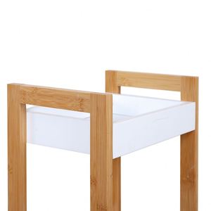 ชั้นวางของ 3 ชั้น ทำจากไม้ไผ่ น้ำหนักเบา เป็นมิตรกับสิ่งแวดล้อม ทนทาน ทันสมัย สีขาว สำหรับวางในห้องน้ำ ห้องครัว ห้องนั่งเล่น - Product Image 6