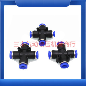 Conector de Cuatro Vías Fiter Pza, Conectores Rápidos de Plástico 04 6 8 10 12, Piezas Neumáticas - Product Image 3