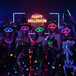 2026年新年ハロウィンパーティーLED点滅メガネプラスチック製ノベルティライトグラス新入荷ディワリ感謝祭クリスマス - Product Image 4
