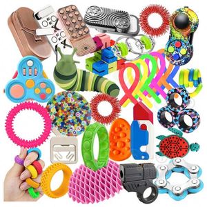 Fidget Learning Toys Set Fidget <b>Rings</b> Sensory Stones Sliders for Classroom Focus Enhancement and Special Needs Fidget Education - Product Image 1