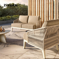 Ensemble de canapés en rotin moderne et imperméable pour hôtel, patio, jardin, balcon, piscine, fauteuil, chaise de bistrot, chaise de café