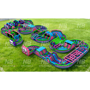 Customized Outdoor Obstacle Course Equipment Inflatable Commercial House for Adults Large <b>Trampoline</b> Park Inflatable <b>Trampoline</b> - Product Image 3