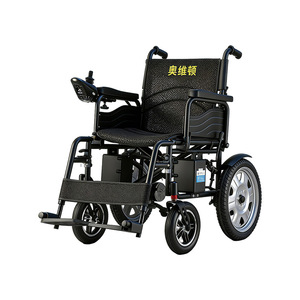 Fauteuil roulant électrique léger pliable automatique pour personnes âgées avec batterie, 44 kg, acier allié noir - Product Image 1