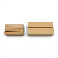 Support de Menu en bois personnalisé, pour Table, cartes de visite, d'affichage de Photo, pour Table, Base en bois pour cartes de visite, 1 pièce