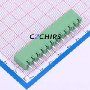DB2EVC-5.0-12P-GN Plug-in Terminal Block Through hole,P=5mm Connector Board-to-Board / Socket - Closed 1x12P 5mm Green - Product Image 2