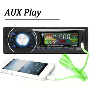 1din เครื่องเสียงรถยนต์วิทยุบลูทูธสเตอริโอ MP3 เครื่องรับสัญญาณ FM 12V ชาร์จโทรศัพท์ AUX USB TF การ์ดใน Dash Kit