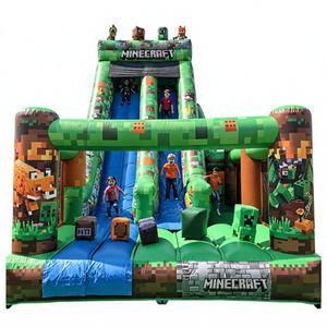 Castillo Inflable Comercial con Tobogán, Diseño de <span class=keywords><strong>Minecraft</strong></span>, de PVC, para Niños - Product Image 3