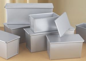 उच्च गुणवत्ता वाले बेकरी ब्रेड एल्यूमीनियम लोफ पैन ढक्कन के साथ ढक्कन गैर-छड़ी रोटी टोस्ट मोल्ड के साथ - Product Image 3