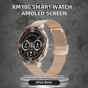 Smartwatch Android KM100 per <span class=keywords><strong>Uomo</strong></span> 2025, Corpo in Lega di Alluminio, 3 Cinturini, Schermo AMOLED da 1,75 Pollici, Chiamate, Quadranti Personalizzabili, Nuovo Modello - Product Image 3