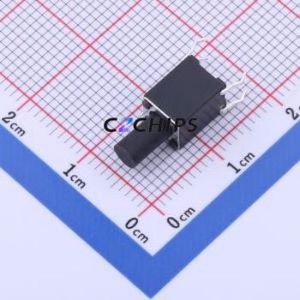TS-1095KD-A17B3-D2 Tactile Switch Through hole-4P,6x6mm Switch Single Pole Single Throw Round Button 2.5N Through Hole - Product Image 1