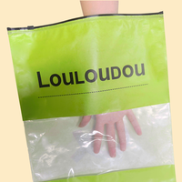 Sac à fermeture éclair en papier kraft mat imprimé avec logo personnalisé, emballage composite en plastique pour vêtements, pochette pour vêtements de boutique et t-shirts