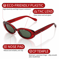 Lbashades JS-3603S Gafas de Sol Polarizadas Ovaladas Pequeñas de Lujo, Ecológicas, CP+PC, Alta Calidad, Protección UV400, para Hombre y Mujer