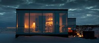 Maison préfabriquée en conteneur avec miroir européen personnalisé pour hôtel et villa, propriétés de luxe et innovations hôtelières