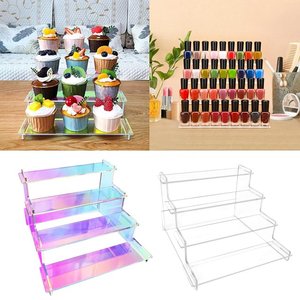 Exhibidores Acrílicos Iridiscentes Lavables para Decoración DIY, Estantes en Forma de U, Mesa Buffet, Postres, Cupcakes, Accesorios para Muñecas, Joyería - Product Image 3