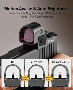 CVLIFE新製品 WolfCovert 自動輝度調整マルチレティクルレッドドット モーション起動スコープ プレミアム品質 - Product Image 3