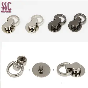 Hot sale bag fittings zinc alloy metal screw strap connectors bag hardware bag strap connectors