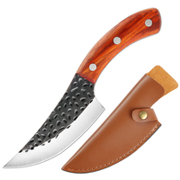 Couteau à désosser serbe professionnel cuisine couteau de boucher de chef en acier à haute teneur en carbone manche en bois en acier inoxydable caractéristique de netteté