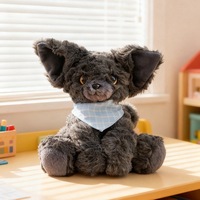 Peluche de chat allemand simulé, super mignonne et douce, en coton PP rembourré, avec écharpe, pendentif cœur et oreiller chat appareil photo