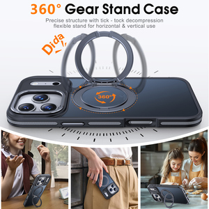 Ốp điện thoại chống sốc từ tính cho iPhone 17 16 15 14 13 12 Pro Max, giá đỡ vòng 360 độ, ốp điện thoại cho Samsung, cho Google - Product Image 4