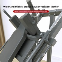 Machine à Squat en Acier HACK, Appareil de Musculation des Jambes à Double Fonction, Équipement Complet d'Entraînement de la Force des Jambes pour la Salle de Sport à Domicile