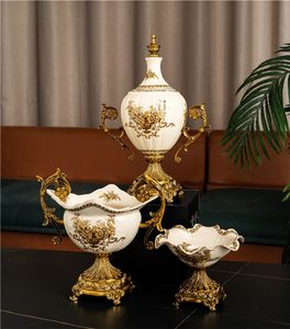 European Luxury Ceramic & Porcelain <b>Vase</b> Stereoscopic <b>Resin</b> with Wobble Plate - Product Image 5