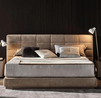 Ensemble lit King design de luxe pour chambre à coucher Lits rembourrés inclinables et convertibles personnalisés