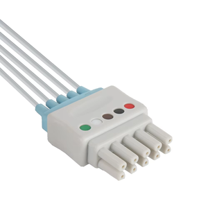 Câble ECG 5 brins Spacelabs avec désinfection EOS, 0,9 m, TPU gris, certifié CE, modèle ESL5R-90S-A - Product Image 4