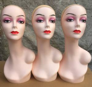 Venta al por mayor Pvc marrón expositor peluca soporte afroamericano realista mujer peluca pantalla maniquí cabeza para peluca - Product Image 5