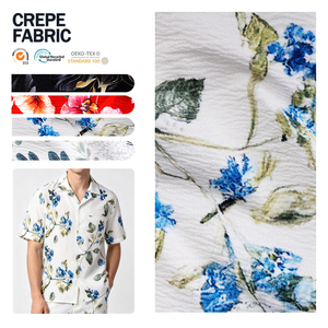 Tissu en crêpe de polyester durable à imprimé floral, qualité standard pour la vente en gros mondiale de textiles - Product Image 1