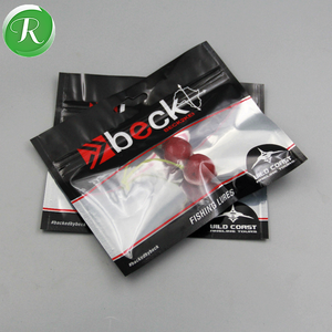 การพิมพ์แบบกําหนดเองถุงบรรจุภัณฑ์เหยื่อพลาสติกอ่อน Ziplock ถุงใสใสสําหรับ<span class=keywords><strong>หนอน</strong></span>ล่อตกปลา - Product Image 6
