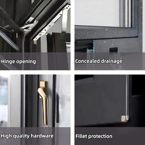 <span class=keywords><strong>Finestre</strong></span> da Cucina WEIDUN Moderne Orizzontali Fisse in Lega di Alluminio con Griglia, Apertura Esterna, In Acciaio Inossidabile, Insonorizzate e Termoisolanti - Product Image 5