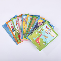 Jouets éducatifs pour la petite enfance OEM, livre de coloriage à reliure spirale réutilisable, livre de dessin magique à l'eau avec stylo