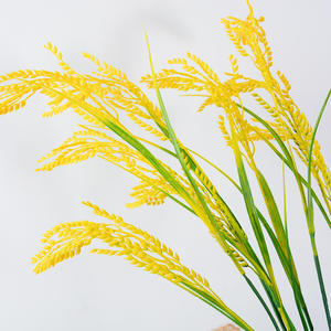 Produit de haute qualité Yaleen, plante artificielle en plastique à 3 tiges de riz, décoration moderne pour la maison, <span class=keywords><strong>fausse</strong></span> plante verte bon marché, articles de décoration persistante - Product Image 4