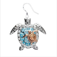 Vente chaude Boutique Plage Tortue Boucles D'oreilles Anneau Collier Ensemble Européen et Américain Mode Tendance Animal Ensemble De Bijoux Pour Les Femmes
