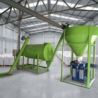 Ligne de production de mortier sec mobile, machine portable pour la fabrication de colle à carrelage, mélangeur à ruban 220V, facile à utiliser, petite taille