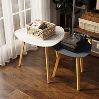 Table d'appoint moderne et minimaliste pour salon Table d'appoint triangulaire gigogne Ensemble de 2 tables basses