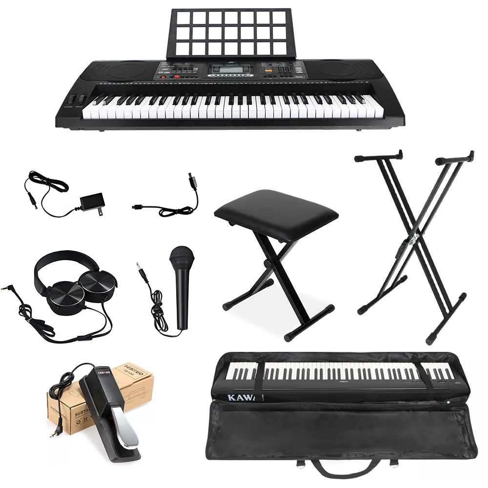 MK-812 Touch Function Portable 61 Keyboard Musical Instrument Midi Electric Piano 61 Keys Digital Electronic Organ Keyboard