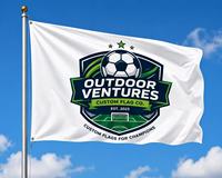Drapeau d'événement sportif personnalisé imprimé 3x5 pieds en polyester avec logo, bannière volante pour une ambiance de supporter