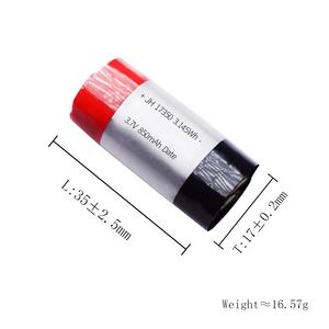 Оптовая продажа дешевые одноразовые 3А разряд 3,7 В 17350 литий-ионный полимерный аккумулятор цилиндрический одноразовый липосактор - Product Image 5