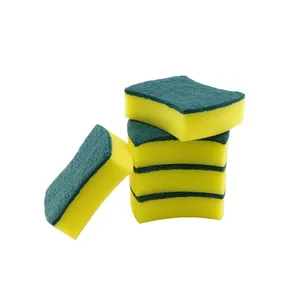 Sponge Cleaning Cloth With Polyester scouring Pad Strong Cleaning Metal Sponges
