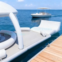 Île flottante gonflable de haute qualité SHUNYUAN, plateforme de tente gonflable en PVC, dôme de loisirs, quai pour yacht